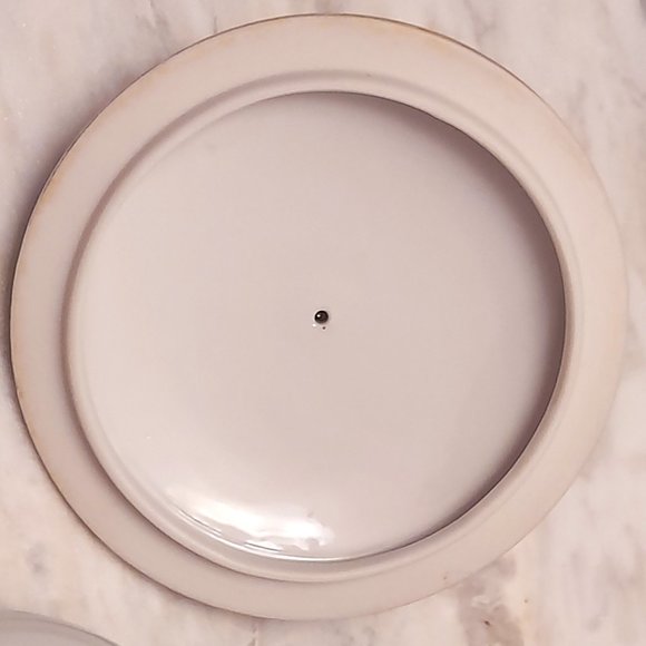 Nasco Stoneware VTG White Trinket Dish Gold Gilt Fleur de Lis Japan - Picture 12 of 13